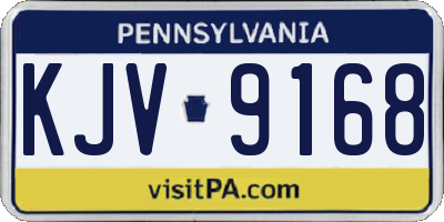 PA license plate KJV9168