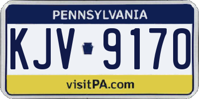 PA license plate KJV9170