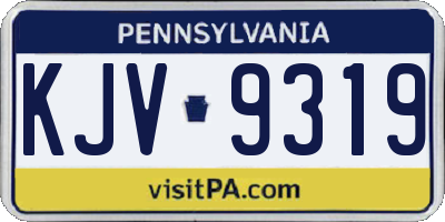 PA license plate KJV9319
