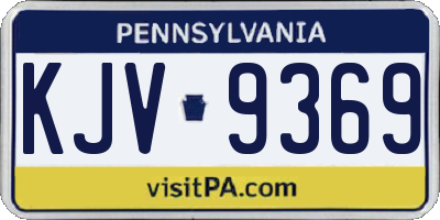 PA license plate KJV9369