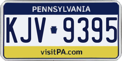 PA license plate KJV9395