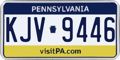 PA license plate KJV9446