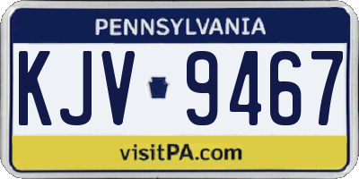 PA license plate KJV9467