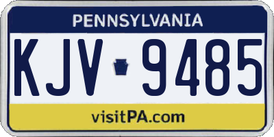 PA license plate KJV9485