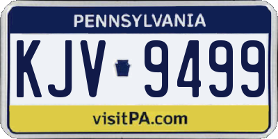 PA license plate KJV9499