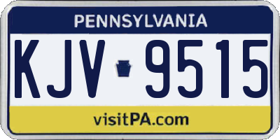 PA license plate KJV9515