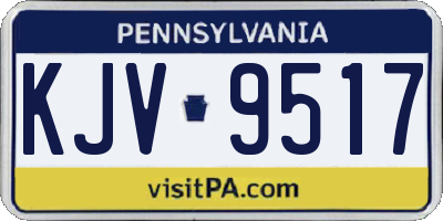 PA license plate KJV9517
