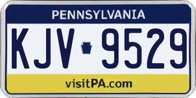 PA license plate KJV9529