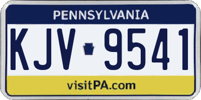 PA license plate KJV9541