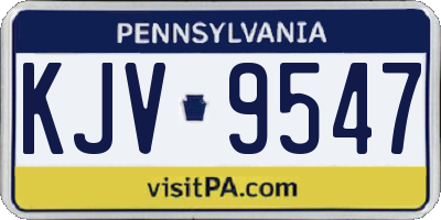 PA license plate KJV9547