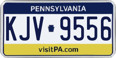 PA license plate KJV9556
