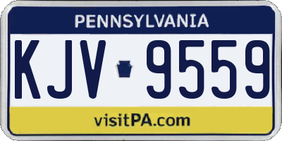 PA license plate KJV9559
