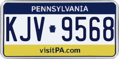 PA license plate KJV9568
