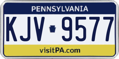 PA license plate KJV9577