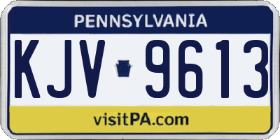 PA license plate KJV9613