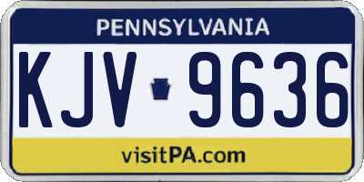 PA license plate KJV9636