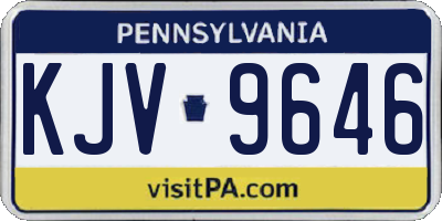 PA license plate KJV9646