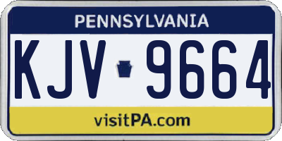 PA license plate KJV9664