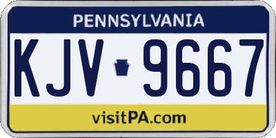 PA license plate KJV9667