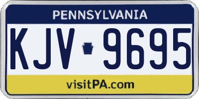 PA license plate KJV9695