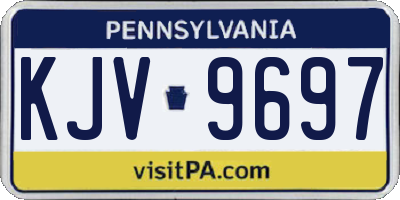 PA license plate KJV9697