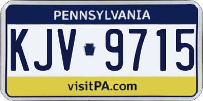 PA license plate KJV9715