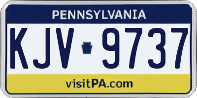 PA license plate KJV9737