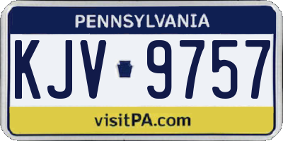 PA license plate KJV9757