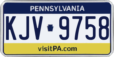 PA license plate KJV9758