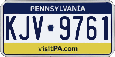 PA license plate KJV9761