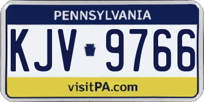 PA license plate KJV9766