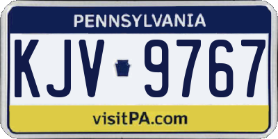 PA license plate KJV9767
