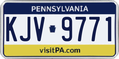 PA license plate KJV9771