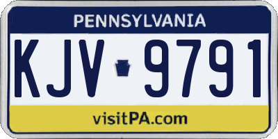 PA license plate KJV9791