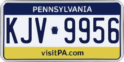 PA license plate KJV9956