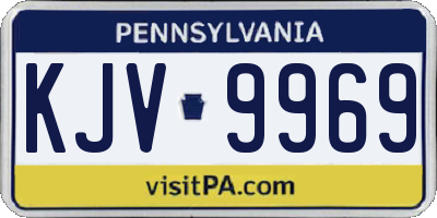 PA license plate KJV9969