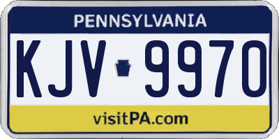 PA license plate KJV9970