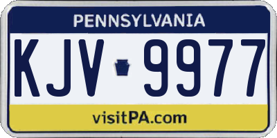 PA license plate KJV9977