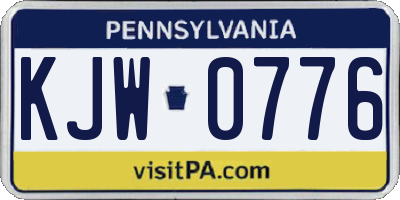 PA license plate KJW0776