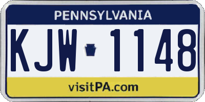 PA license plate KJW1148