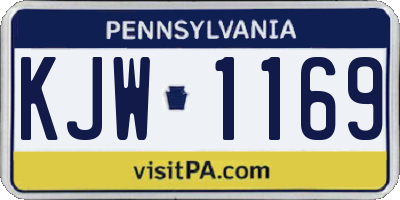 PA license plate KJW1169