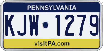 PA license plate KJW1279