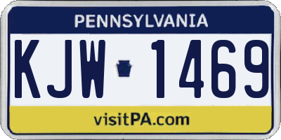 PA license plate KJW1469