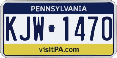 PA license plate KJW1470