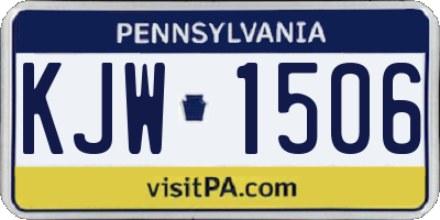 PA license plate KJW1506