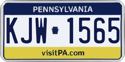 PA license plate KJW1565