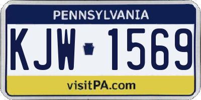 PA license plate KJW1569