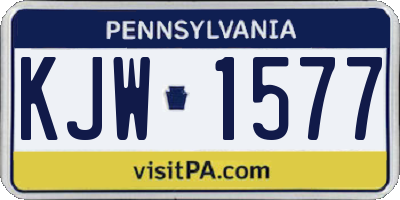 PA license plate KJW1577