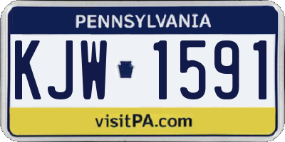 PA license plate KJW1591