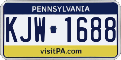 PA license plate KJW1688